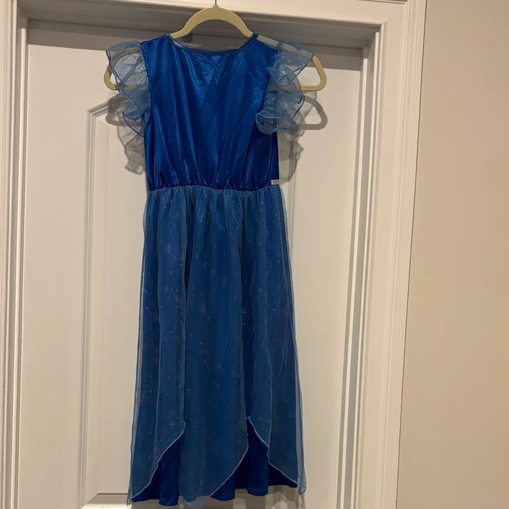 Blue  Princess Elsa Nightgown with Sheer Sleeves size 10/12 - Picture 3 of 4